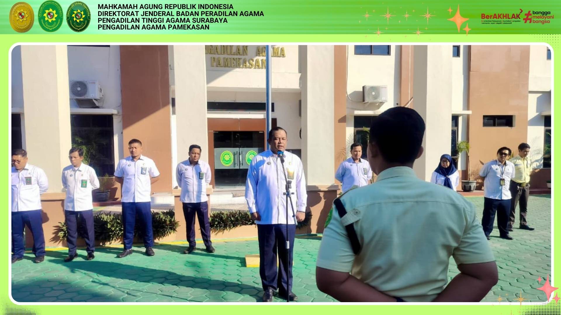 Tingkatkan Kinerja dan Kedisiplinan: PA Pamekasan Gelar Apel Pagi Awal Pekan
